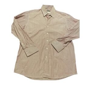 Wilco Shirt Red/white Striped Size 15.5 100% Cotton‎ Egipcio